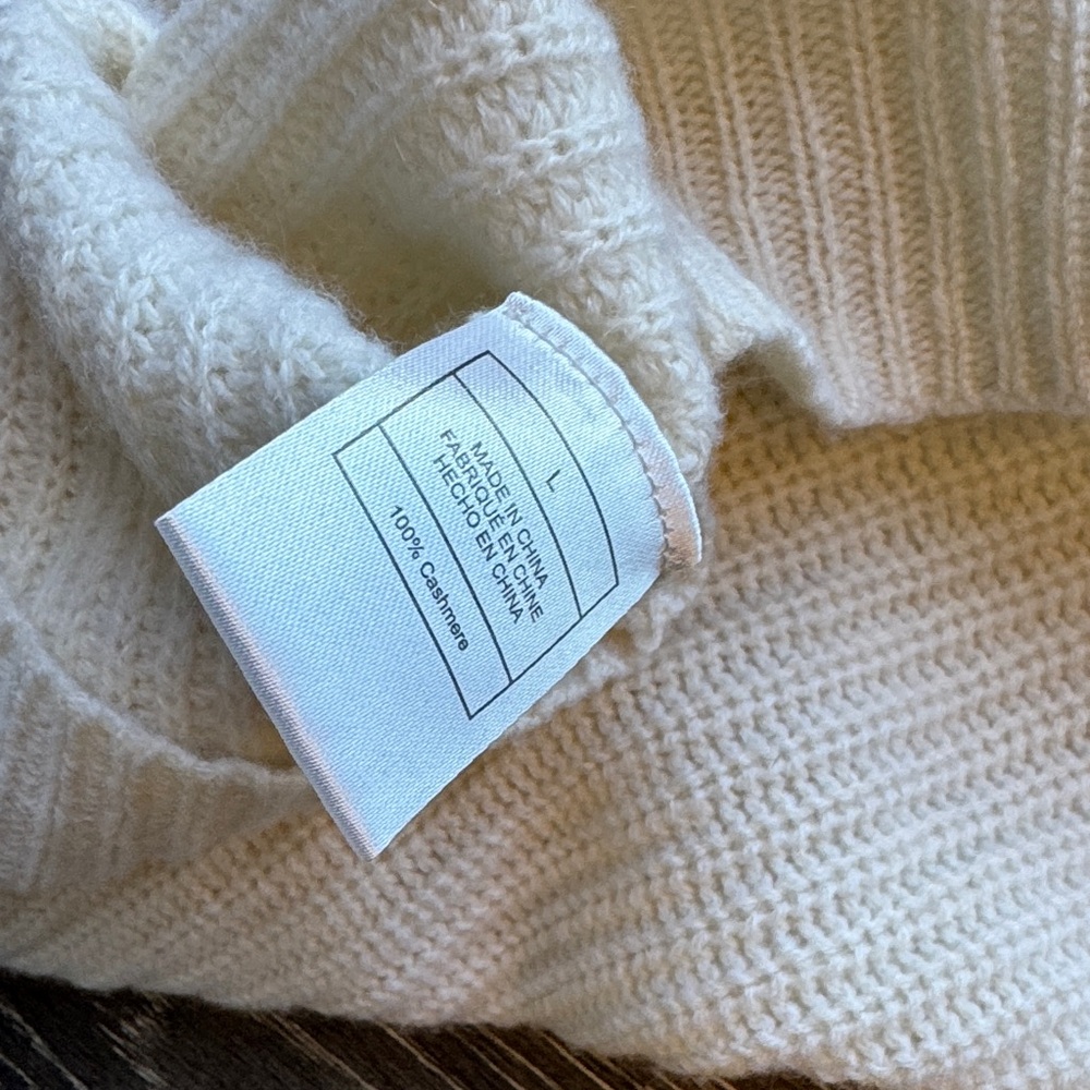 Quince Cream Cardigan Cashmere Sweater 0205 - Picture 7 of 7